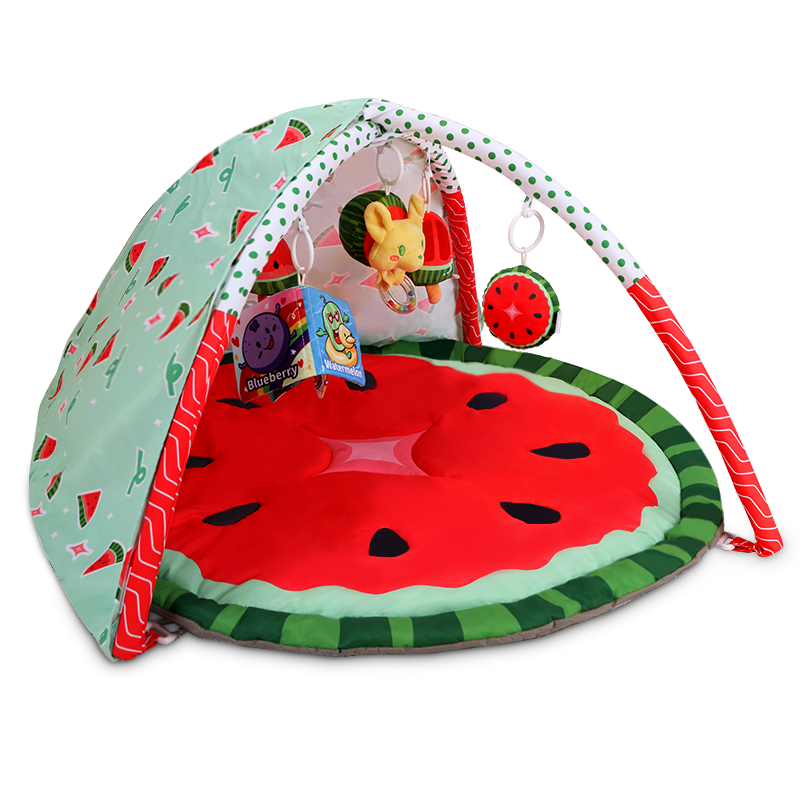 Front view of the watermelon baby play gym