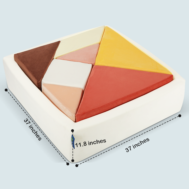 Dawn Tangram sofa dimensions chart