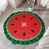 Overhead view of watermelon gym mat.