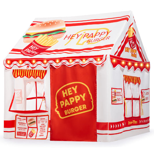 Front view of Hamburger Kids Playhouse Tent