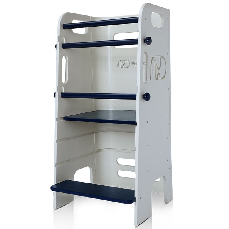 Front view of White Heypappy Toddler Helper Tower