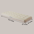 Dimension drawing of the white air mattress