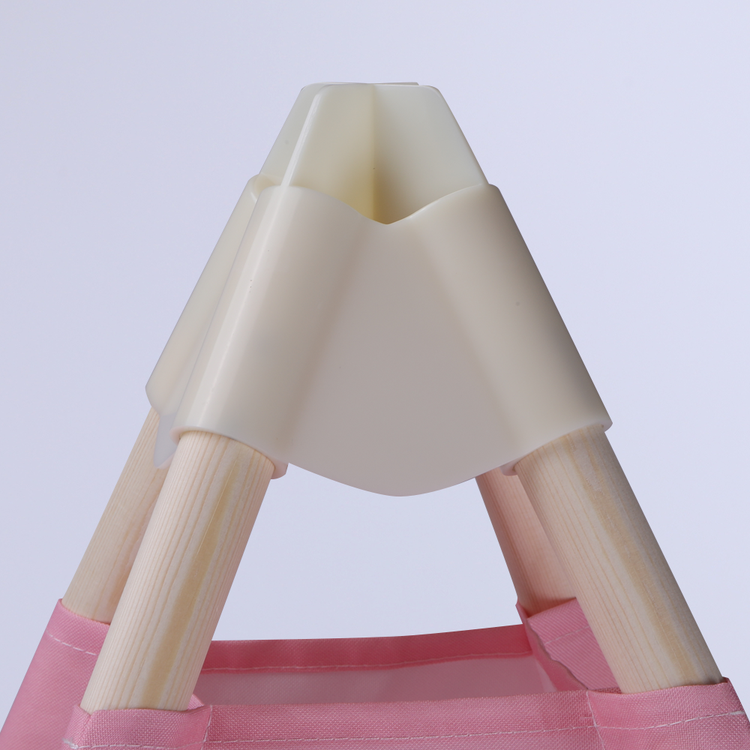 Detail view of tent connector