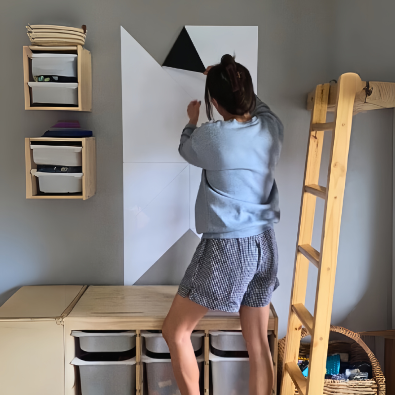 Magnet board sticking process