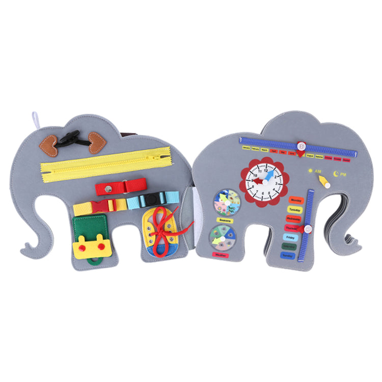 Interior view of elephant busy book