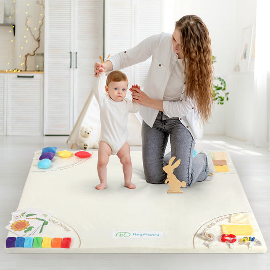 Model image of beige sensory mat