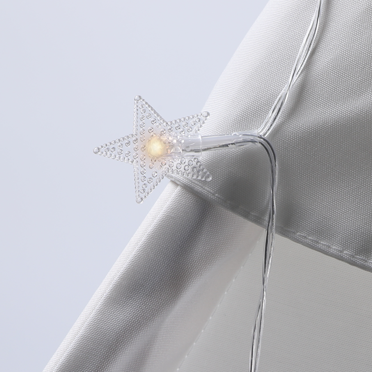 Close-up of the star lamp