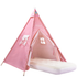 front view of pink kids tent