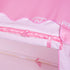 Pink curtains of tent