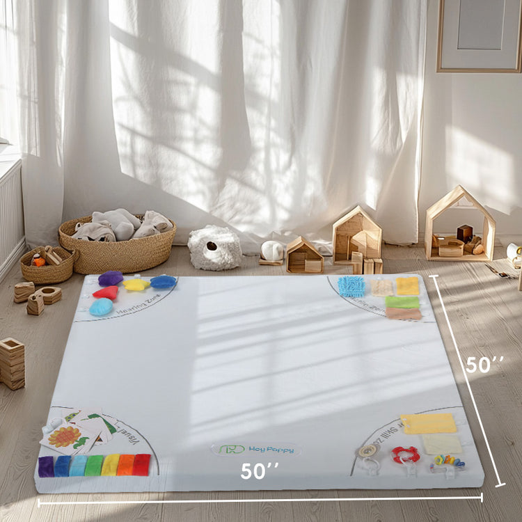 Dimensions of sensory mat (50'’*50‘’)