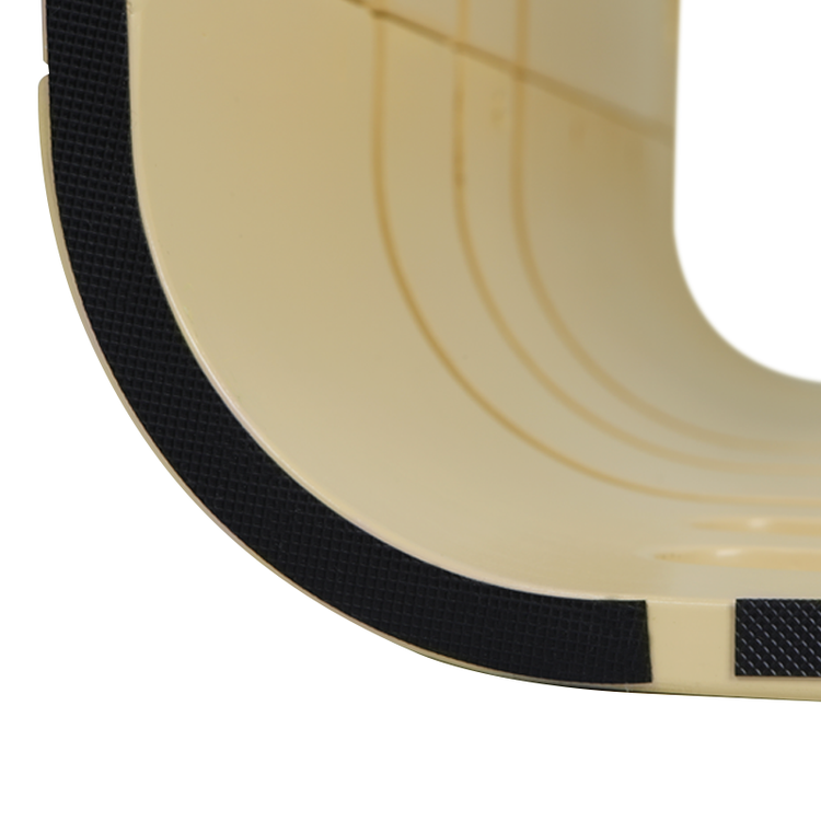 Black non-slip mat on the bottom of Beige Heypappy Toddler Helper Tower