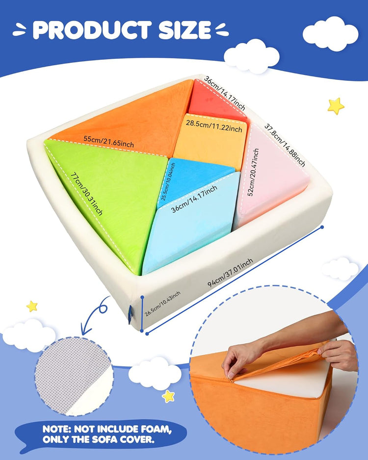 Heypappy® Tangram Puzzle Couch Cover Sets