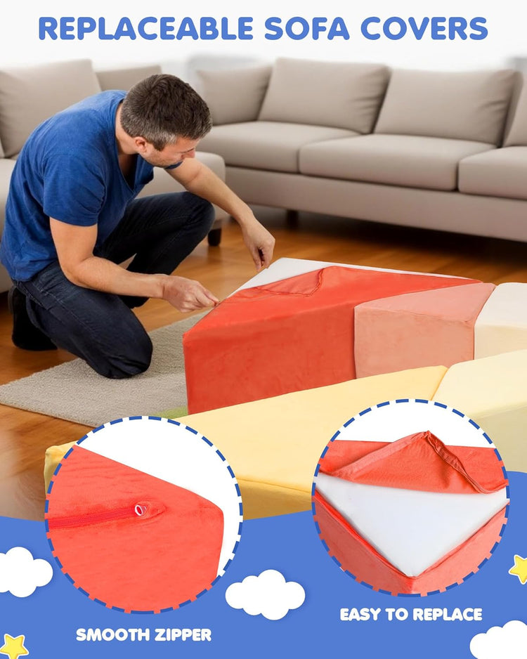 Heypappy® Tangram Puzzle Couch Cover Sets
