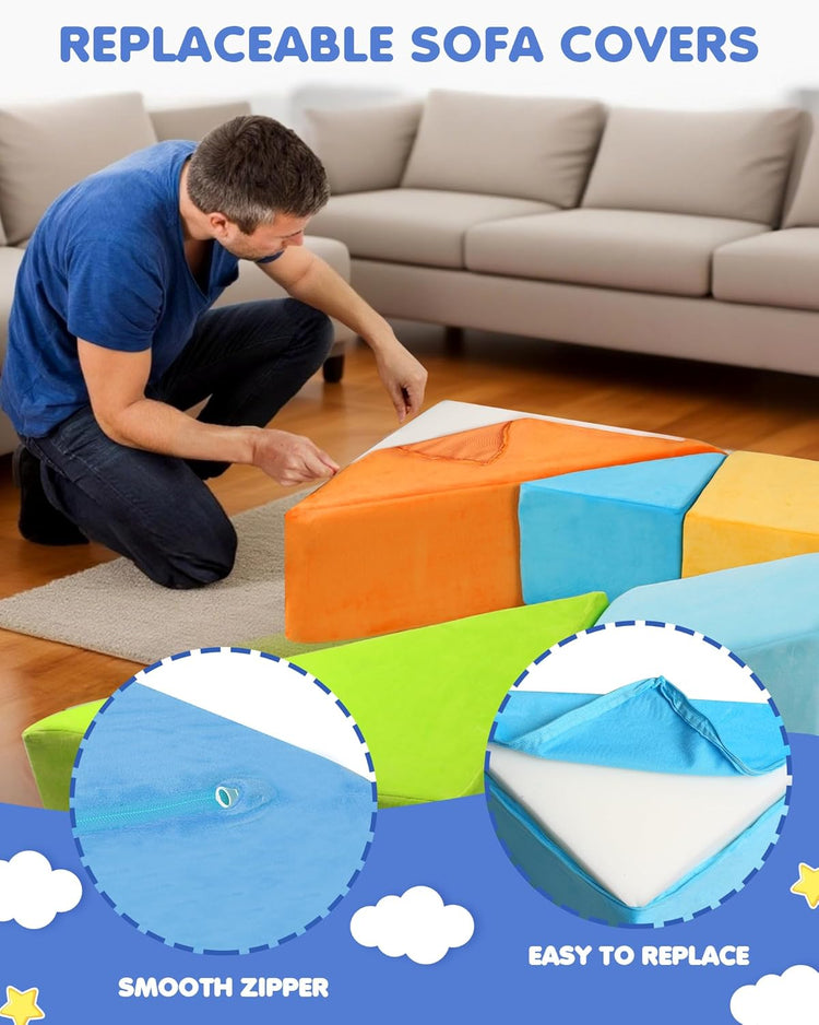 Heypappy® Tangram Puzzle Couch Cover Sets