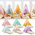 Front view of the kids tent in 6 colors.