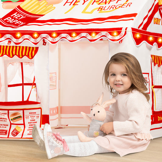 Front view of Hamburger Kids Playhouse Tent 