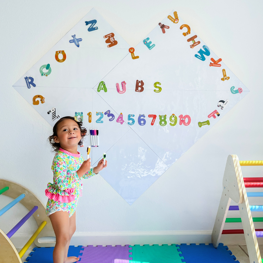 Front view of magnetic board