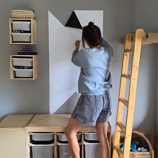 Magnet board sticking process