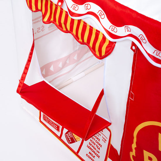Window of Hamburger Kids Tent